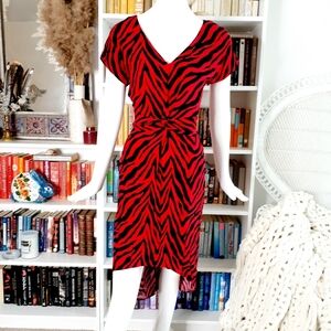 Highline asymmetrical animal print dress P933